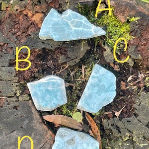 Your Choice! Larimar, LR11/25, Raw Larimar Slab, Larimar Slab, Dominican Republic Larimar, Natural Blue Larimar, Rare Larimar Slab