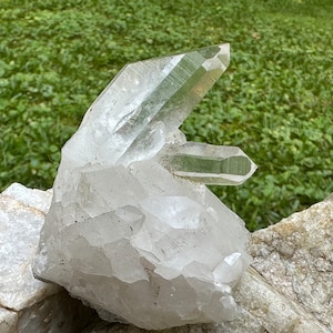 Clear Quartz Cluster, Self-Standing, Arkansas Cluster, Arkansas Quartz, Quartz Cluster, Clear Quartz, Crystal Grids, Fairy Garden, CUA8/24