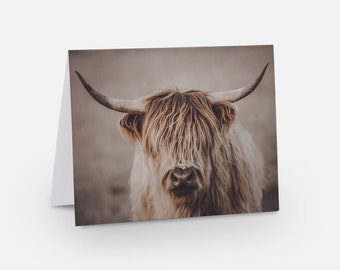 Montana Notecards (5 pack), rustic photo, fine art prints, Montana, highlander cow, cowboy boots, horse eyes, cowboy hats, buffalo