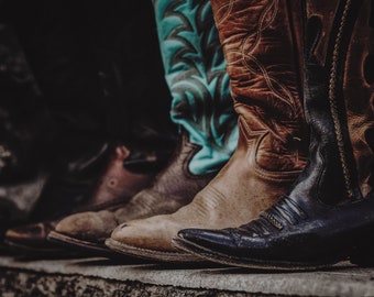 These Boots, cowboy boots, cowgirl boots, fine art print, wall art, ranch photo, photo, photograph