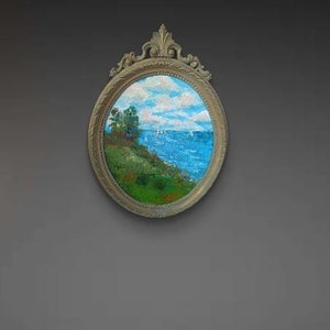Balade en voilier peinture acrylique sur carton entoilé création unique et originale art Marina Desportes artiste peintre France