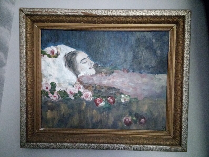 Klimt Acrylic Painting On Canvas Portrait Ria Munk Etsy - image 0