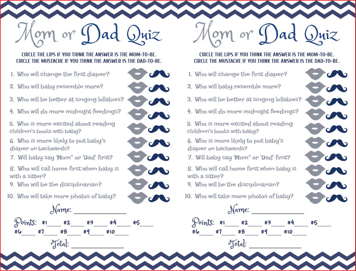 baby-shower-game-mom-dad-quiz-navy-blue-silver-grey-etsy