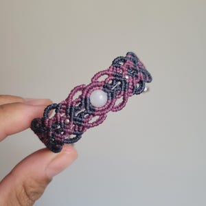 Moonstone Macrame Bracelet: Adjustable Gemstone Yoga Jewelry