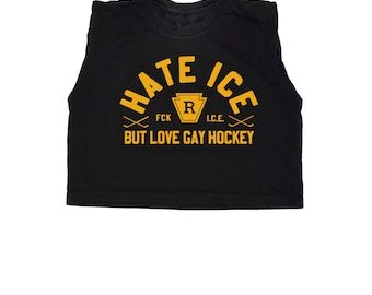 Hass-ICE aber Liebe Gay Hockey Beheizter Rivalität Cropped Muskel-Tank