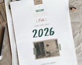 A3 Foto Familienkalender 2026/2027 zum Selberbasteln "Blanco No. 3"