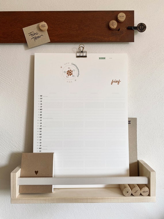 A3 Grafik Familienkalender und Jahresplaner 2026/2027 "No. 3"