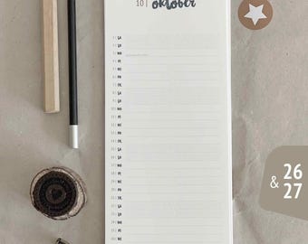 Wandkalender 2026/2027 – "Piccolo No. 2"