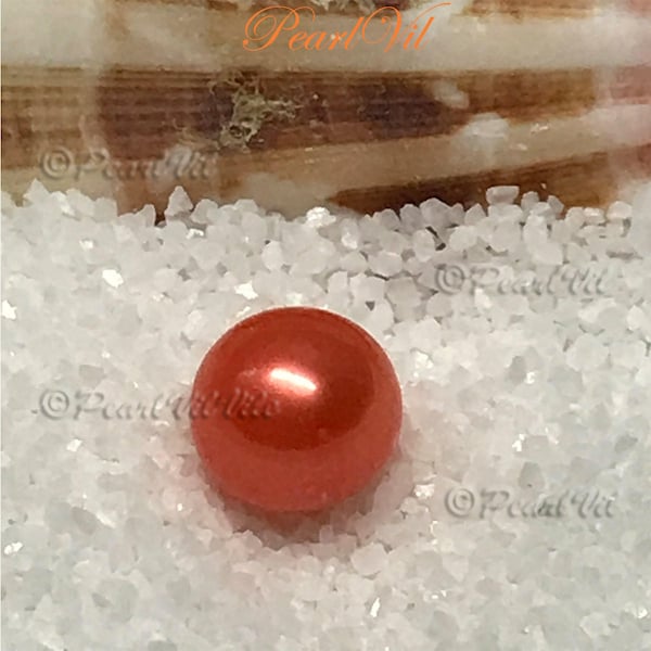 Lava Orange Loose Pearl Akoya, Quality AAA 6-7mm 7-8mm single twins