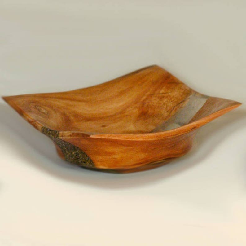 Small Wooden Bowl Square Plate Resin Image 0