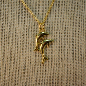 Collier Dauphins Bondissants en Or et Argent