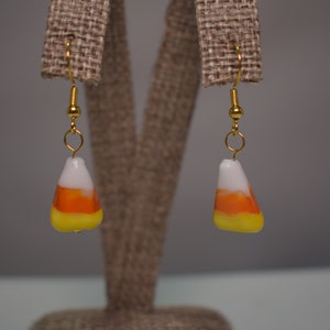 Beaded Candy Corn Earrings