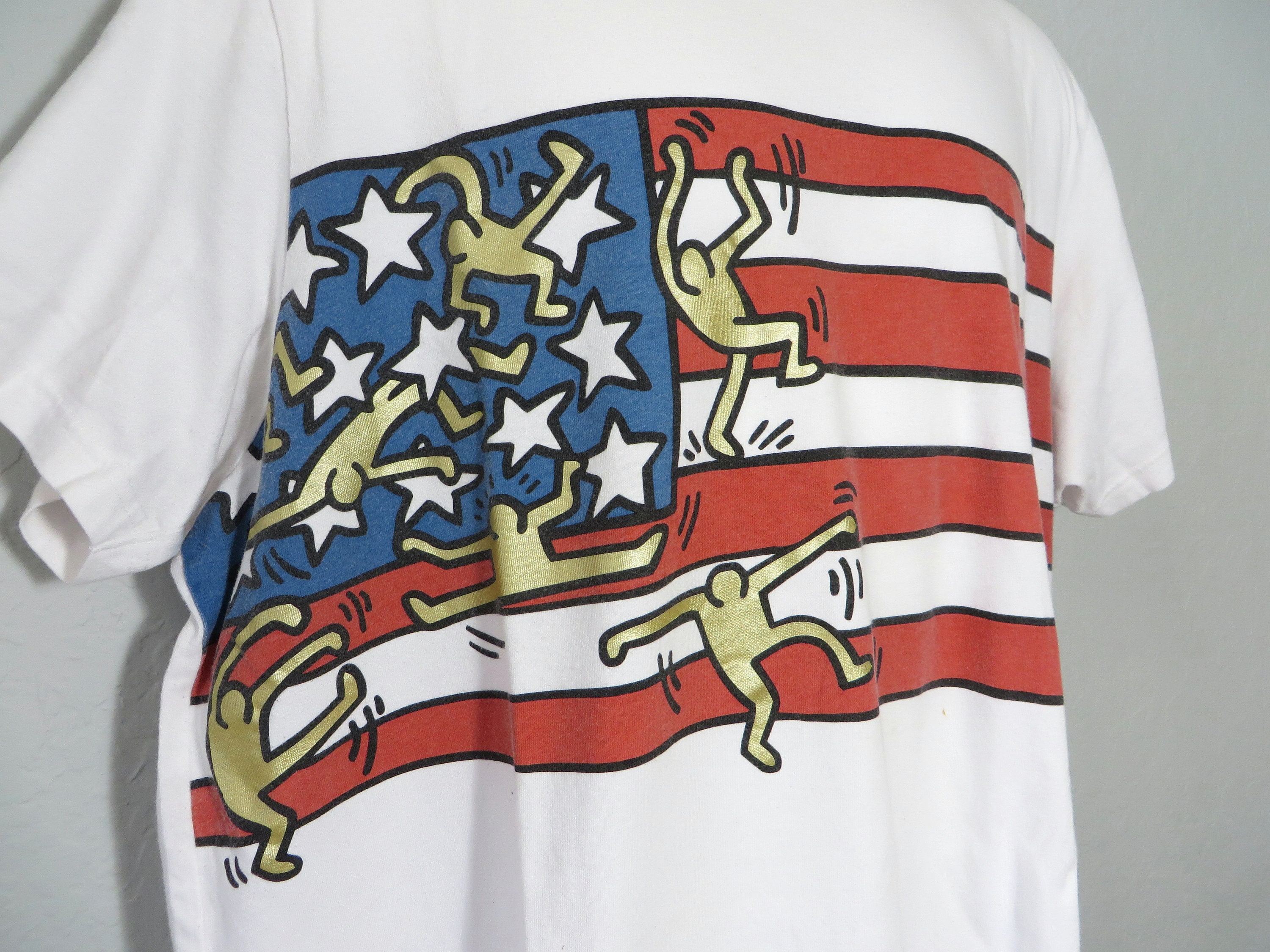 keith haring flag shirt