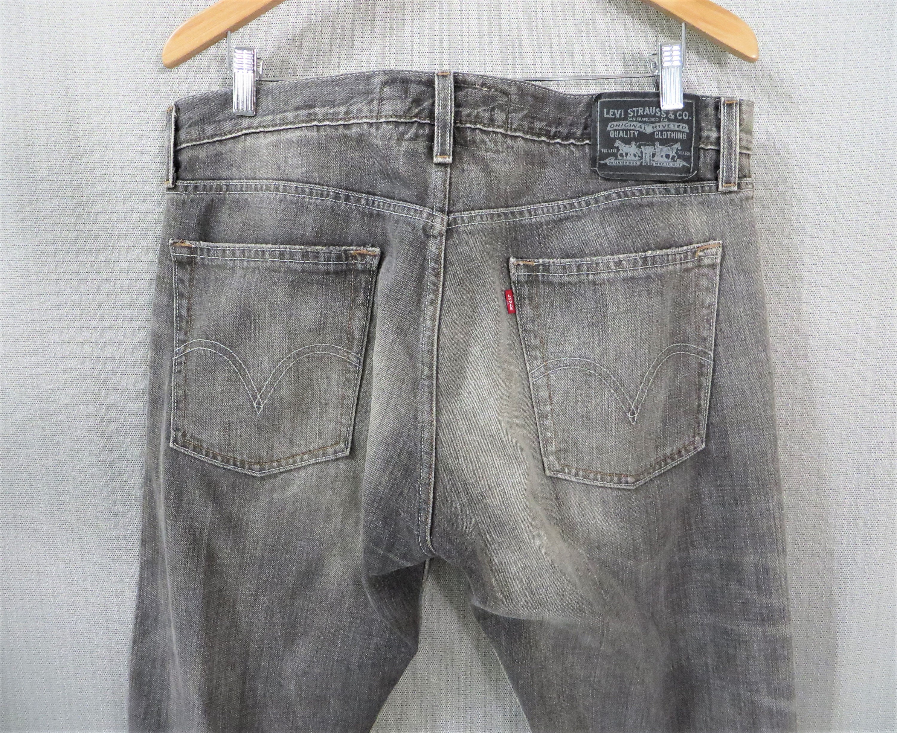 36x31 Vintage Black Label LEVIS 514 Faded Gray Denim Blue 36x31 Vintage Black Label LEVIS 514 Faded Gray Denim Blue