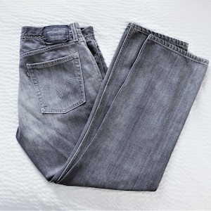 36x31 Vintage Black Label LEVIS 514 Faded Gray Denim Blue Jeans Slim Fit Straight Leg Levi Strauss Red Tab Batwing Hip 48 Mens Womens Unisex