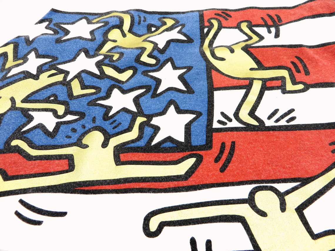keith haring flag shirt