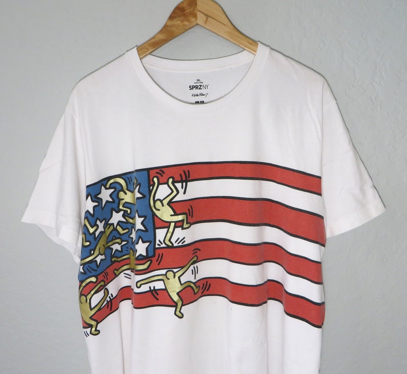 keith haring flag shirt