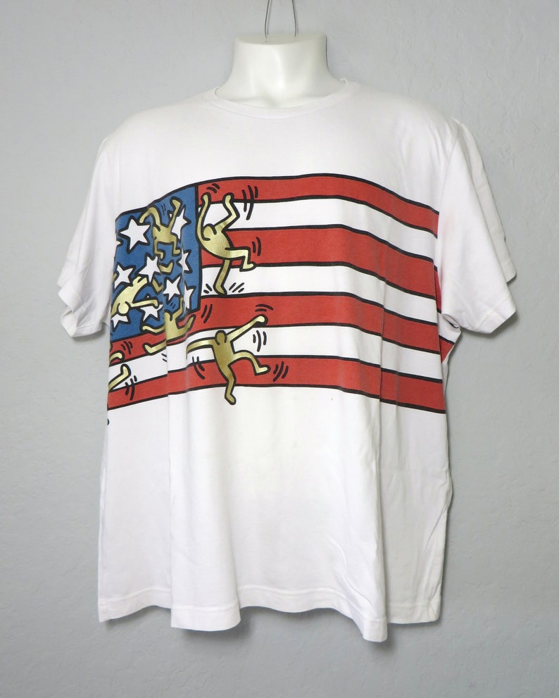 keith haring flag shirt