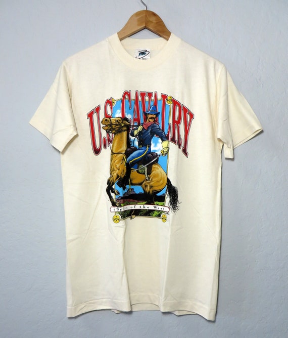 1993 New Vintage U.S. CAVALRY Spirit of the West T-shirt 7th 