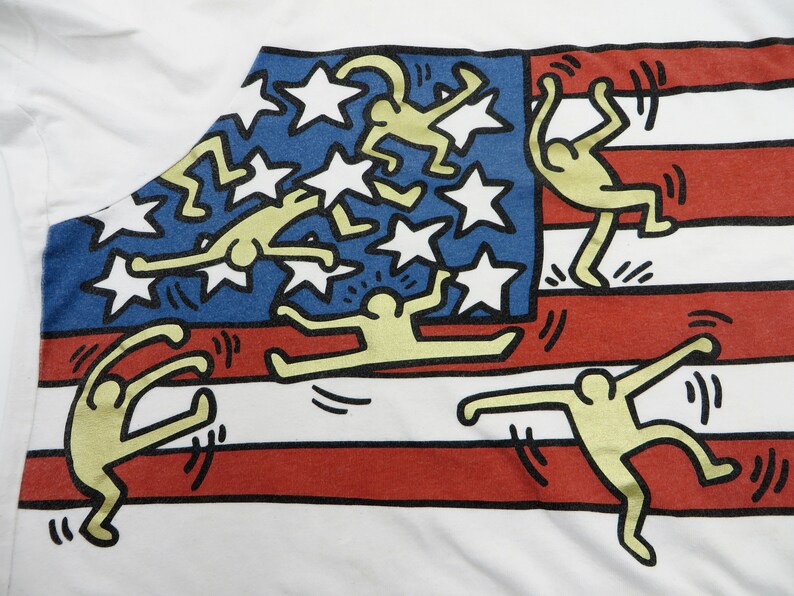 keith haring flag shirt