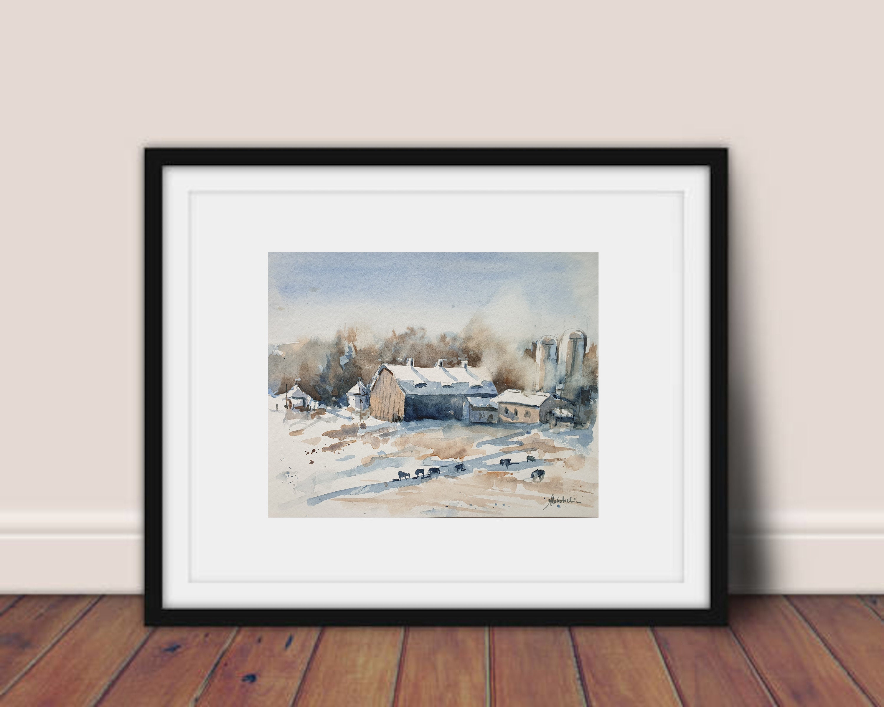 Kühe Bauernhaus Original Aquarell Bauernhaus Winter Landschaft Kühe  Landschaft Scheunenmalerei Landschaft SchneeSzene Wandkunst - Etsy  Österreich, image size:3000x2400