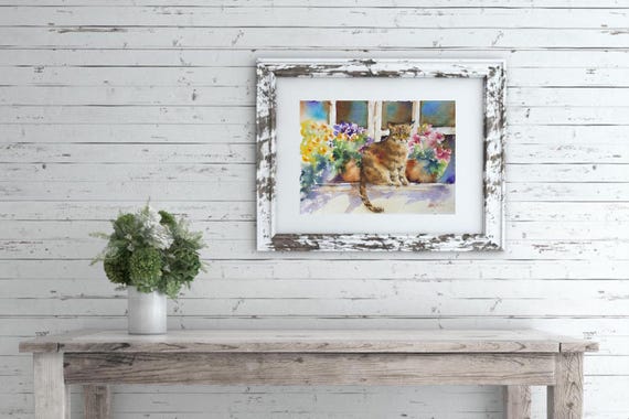 Tenda Doccia Con Gatto E Girasoli – 180x180 Cm, Poliestere Impermeabile Con Ganci, Stampa Artistica Floreale