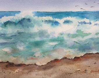 海辺の風景 水彩画 額装済み il_340x270.3498190929_ac4p.jpg