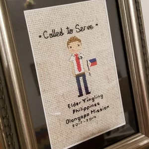 Custom Missionary Cross Stitch