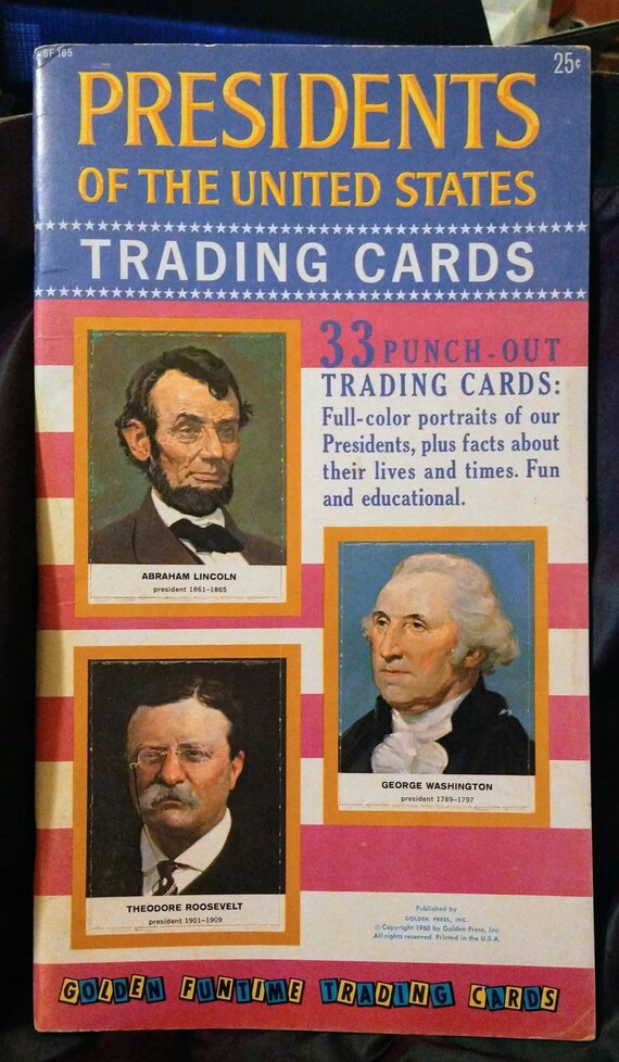 Presidents of the United States Trading Cards Golden Funtime | Etsy
