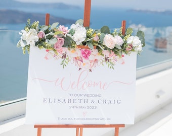 Artificial Dusty Pink Eucalyptus Garland, Welcome Sign Flowers, Blush Pink Garland, Garland Home decor, Wedding Table Centerpiece