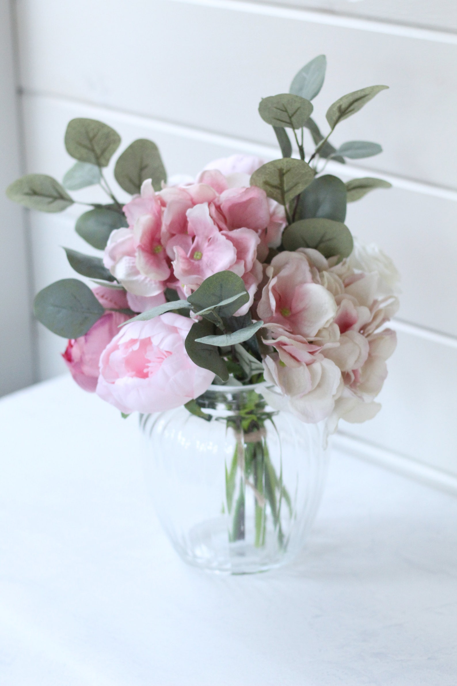 Artificial Dusky Pink Flower Vase Arrangement Vase for Etsy UK