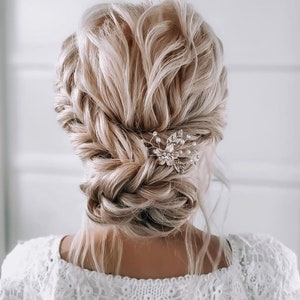 Silver Bridal Hair Pins - Rose Gold Hair Pin - Bridesmaid