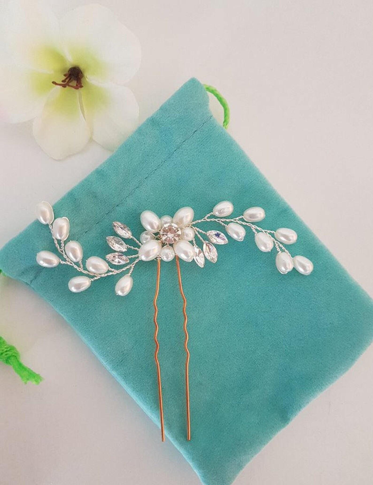 Bridal Pearl Hair Pin Accessoriesbridal Hair Piecesbridal Etsy UK