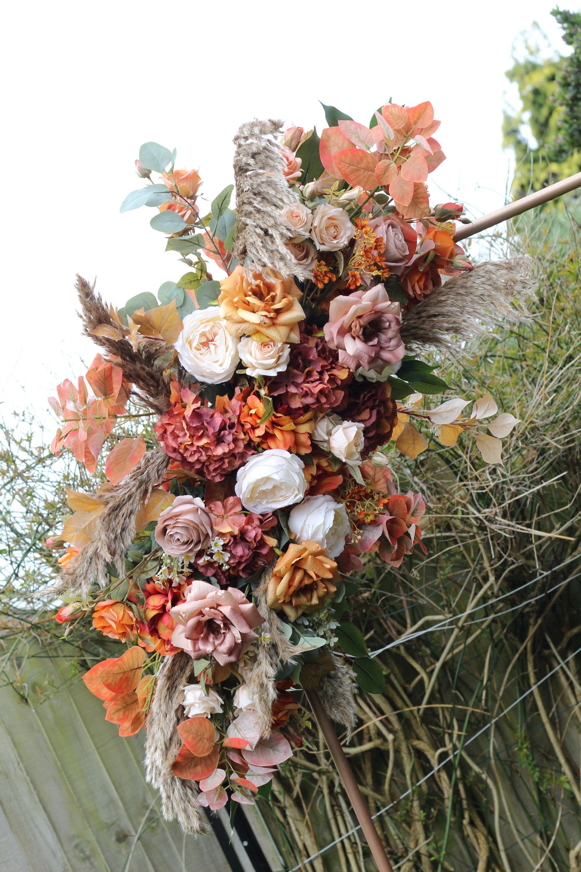 Autumn Terracotta Rose Arch: Burnt Orange Wedding Flower Swag - Etsy