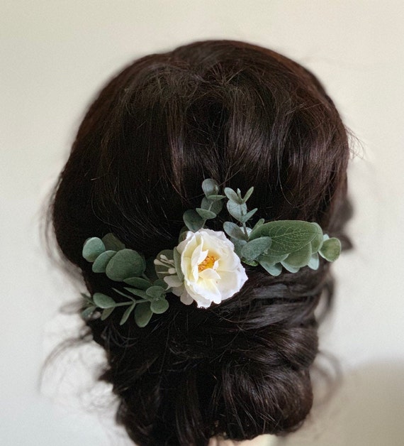 Artificial White Flower Hair Accessories Real Touch Wedding - Etsy Artificial White Flower Hair Accessories Real Touch Wedding - Etsy