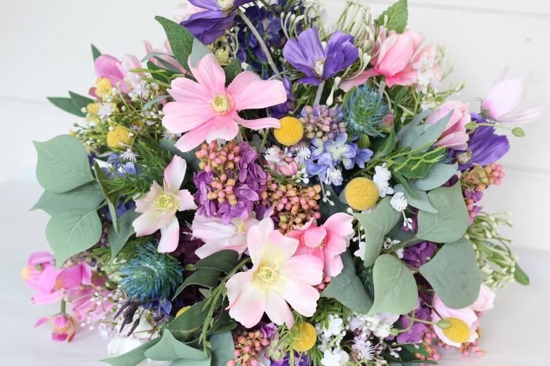 Bloom Artificial Spring Wedding Flower Bouquet Artificial Etsy