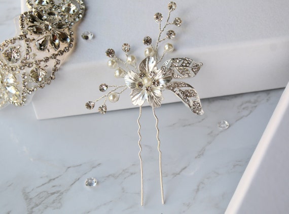 Silver Bridal Hair Pins Rose Gold Hair Pin Bridesmaid Decorative