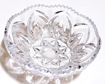 Vintage Bleikristall Crystal Bowl, Lead Crystal Candy Dish, Mid Century Modern Decor