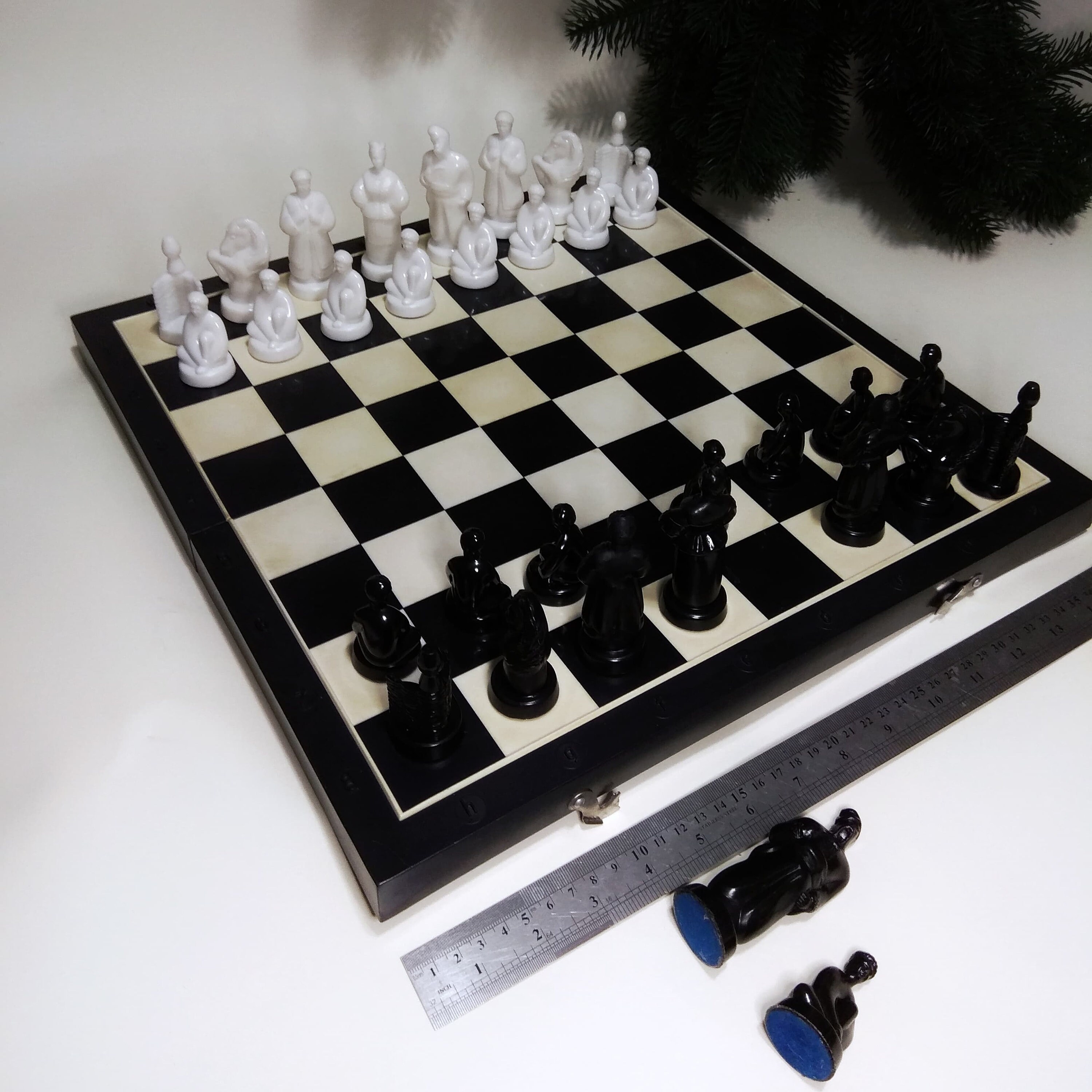 Vintage Ukrainian Style Chess Set, Folding Board, USSR 80s - Etsy
