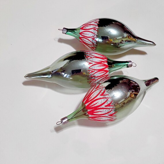 ソビエト 箱入り ミニガラスオーナメントセット 28個 ヴィンテージ ソビエト 箱入り ミニガラスオーナメントセット 28個 ヴィンテージ