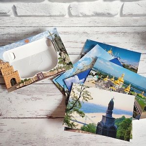 Pocztówki Kijów, zestaw 12 sztuk, Україна Київ, widoki Kijowa, rzadkie pocztówki, pocztówki kijowskie, vintage Ukraina