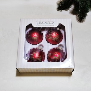 Vintage german christmas ornaments, vintage christmas tree decorations, red christmas glass ornaments, christmas mercury glass ornaments