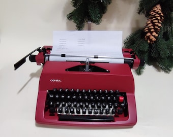 Vintage typewriter Consul 2226, perfectly working typewriter, original suitcase, professionally serviced, mid-century interior