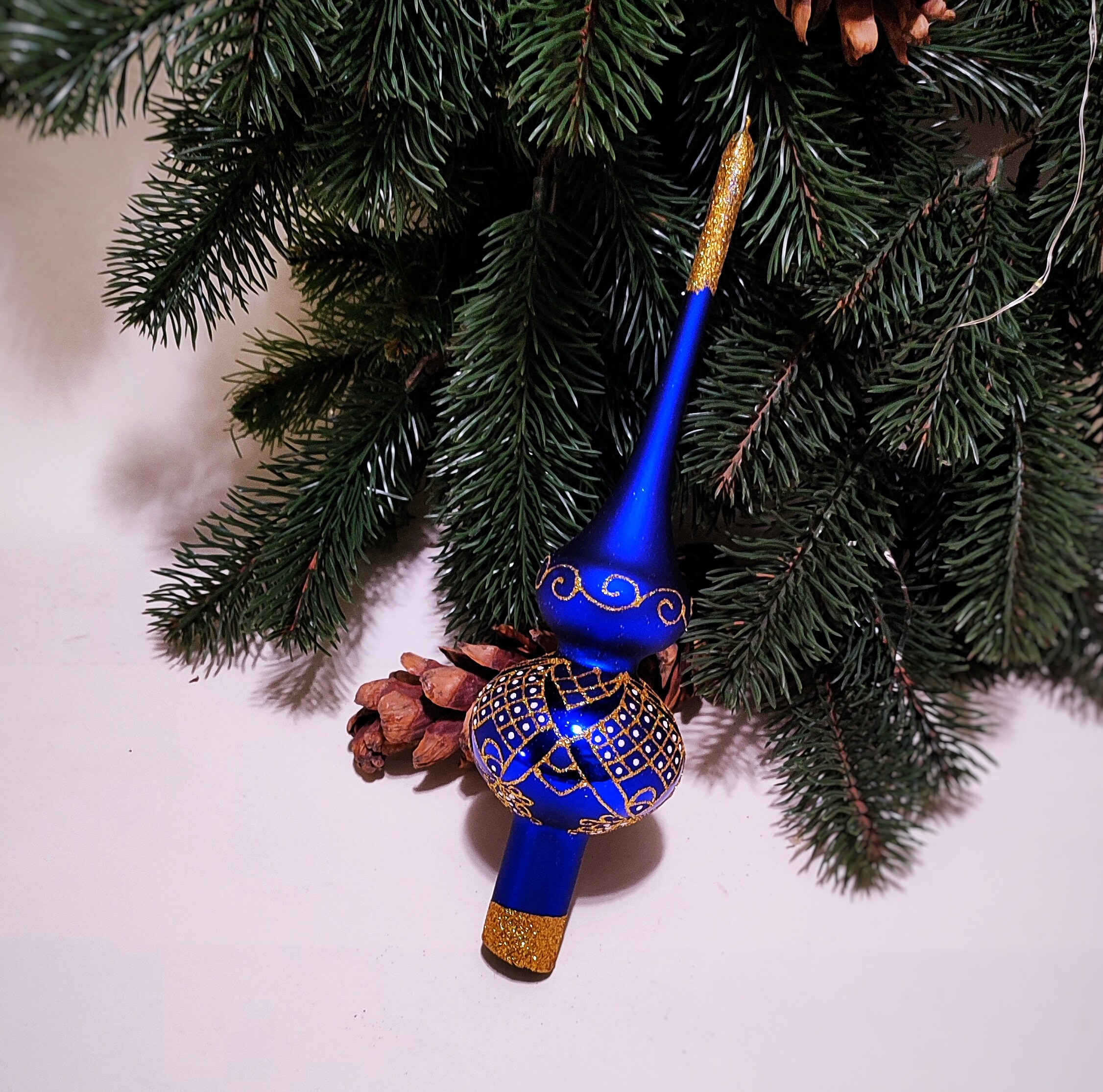 blown glass vintage soviet 32cm ornaments Christmas tree topper blue vintage christmas tree glass ornaments tree topper 12.6 blown glass vintage soviet 32cm ornaments Christmas tree topper blue vintage christmas tree glass ornaments tree topper 12.6