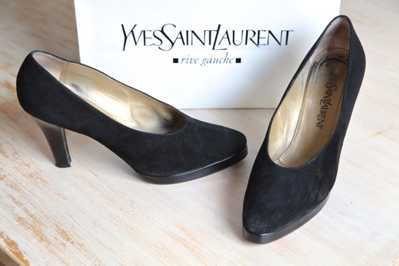 black suede heels