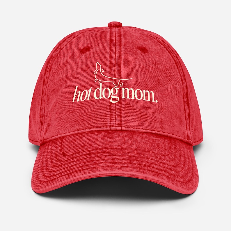 Gorra de algodón vintage para amantes de los perros salchichas. imagen 5