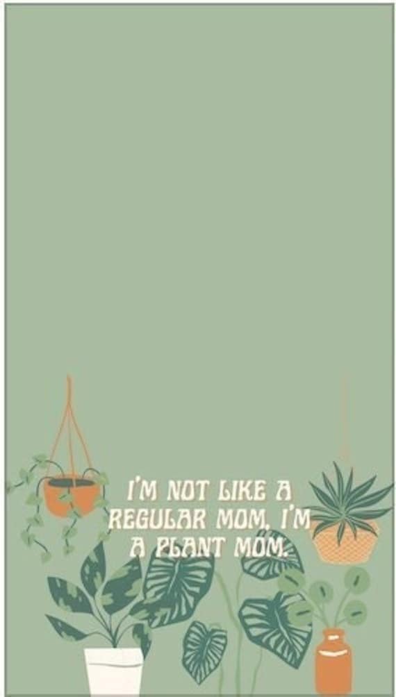 Plant Mom Phone Wallpaper Download Aesthetic Background Etsy UK