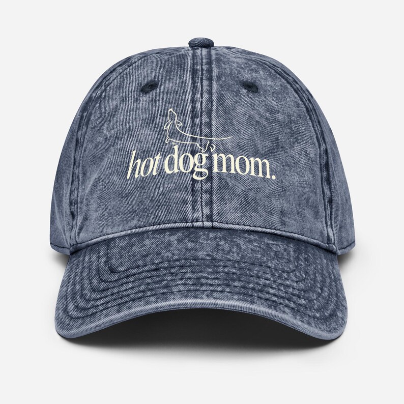 Gorra de algodón vintage para amantes de los perros salchichas. imagen 3