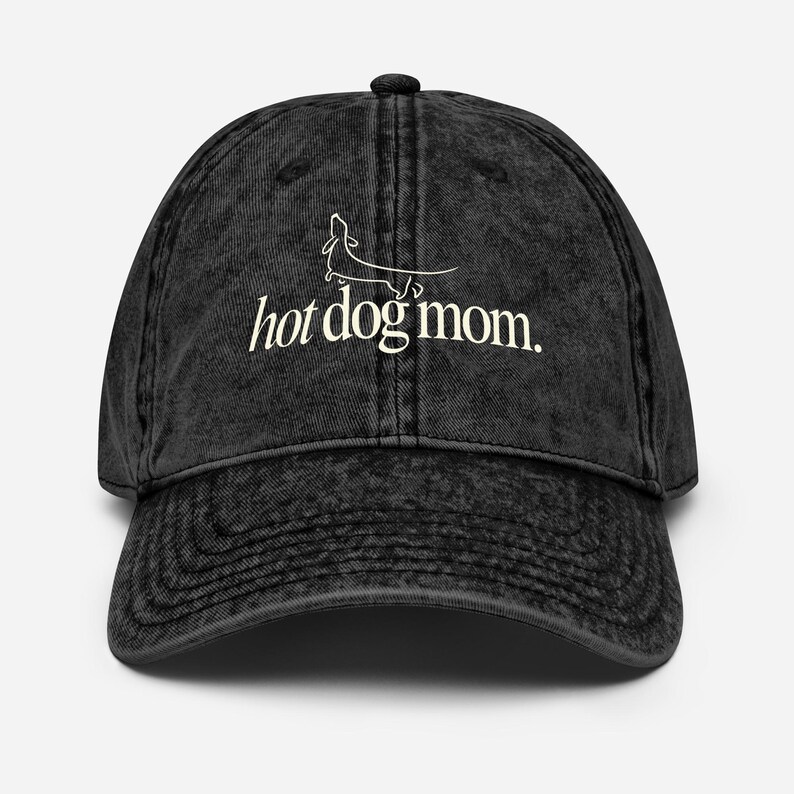 Gorra de algodón vintage para amantes de los perros salchichas. imagen 2