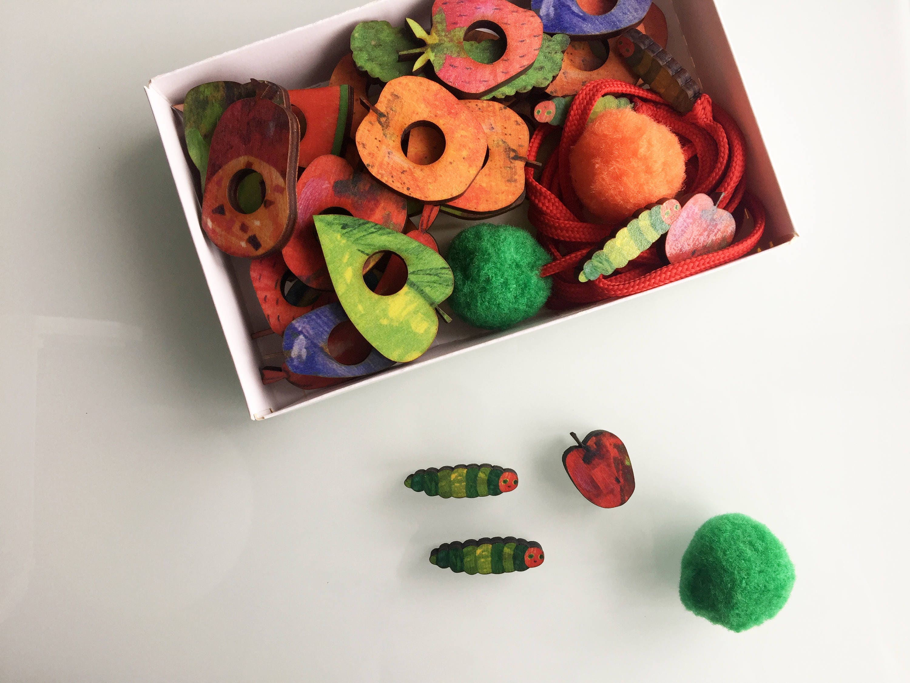 Lacing Toy The Very Hungry Caterpillar Children Toy Etsy